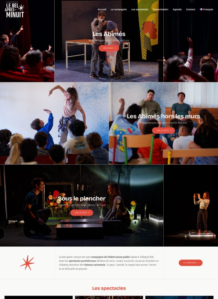 le-bel-apres-minuit page d'accueil du site